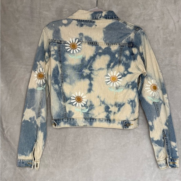 Forever 21 Floral Tie-Dye Denim Jacket - Picture 3 of 5